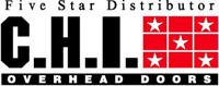 C.H.I. Overhead Doors, Five Star Distributor logo